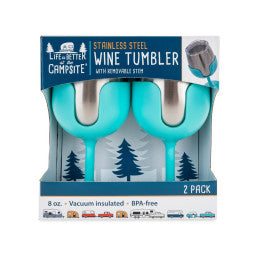 Wine Tumbler Set - Blue - 2PK